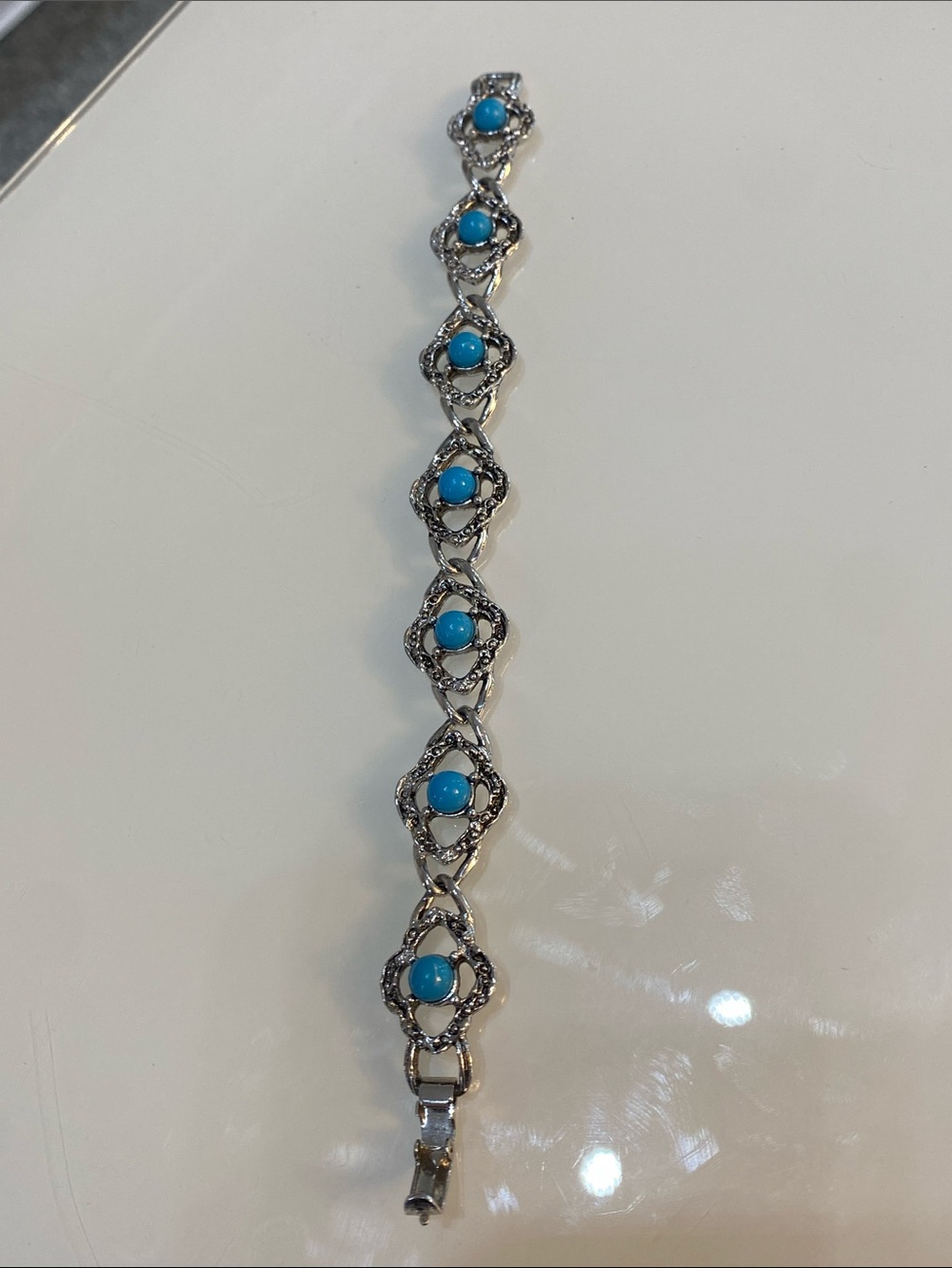 Sarah Coventry Turquoise Link Bracelet - Women Jewelry